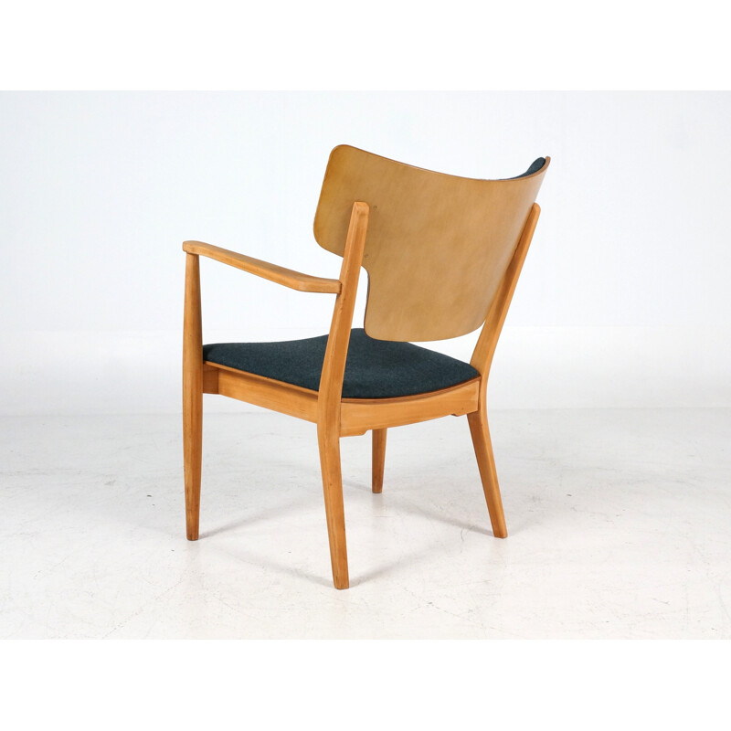 Portex armchair in beechwood and fabric, Peter HVIDT and Orla MOLGAARD NIELSEN - 1940s