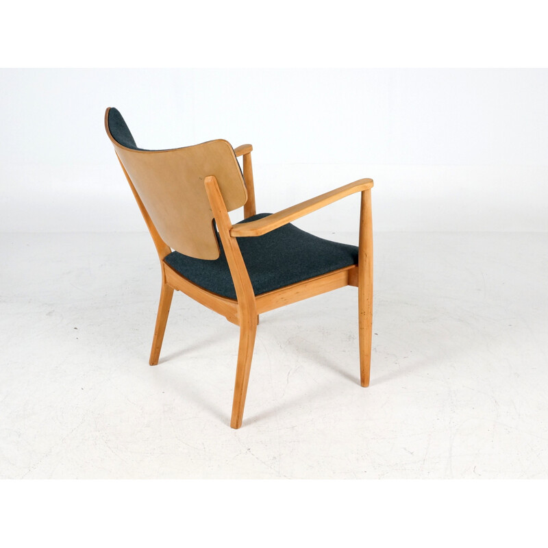 Portex armchair in beechwood and fabric, Peter HVIDT and Orla MOLGAARD NIELSEN - 1940s