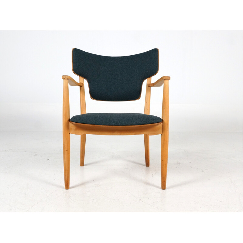 Portex armchair in beechwood and fabric, Peter HVIDT and Orla MOLGAARD NIELSEN - 1940s