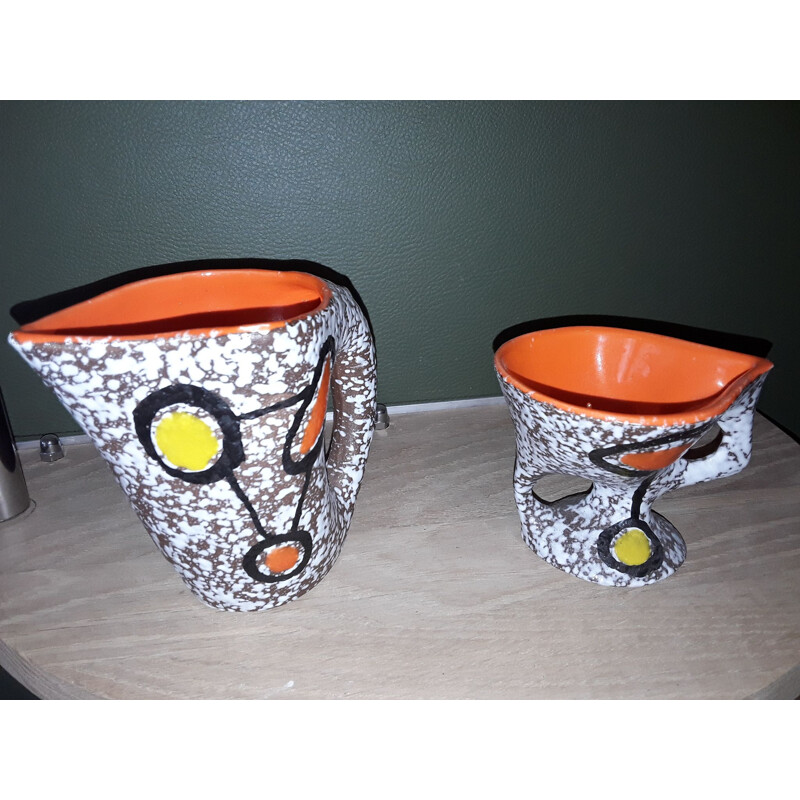 Vintage ceramic coffee set by Vallauris