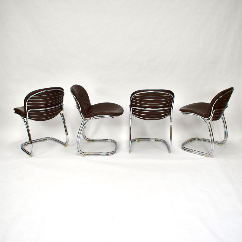 Suite de 4 chaises Sabrina vintage par Gastone Rinaldi