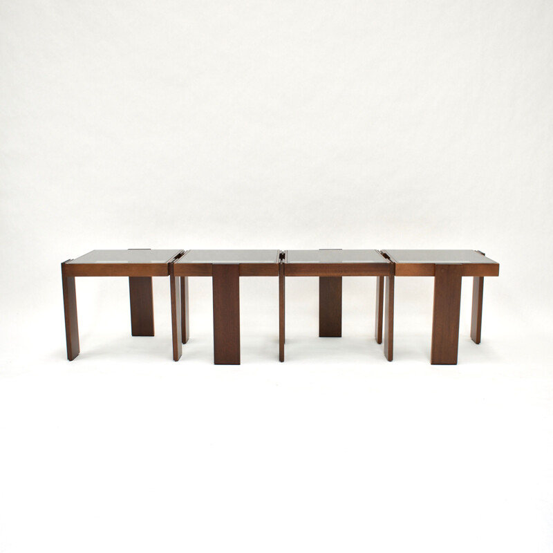 Set of 4 stackable coffee tables by Cassina