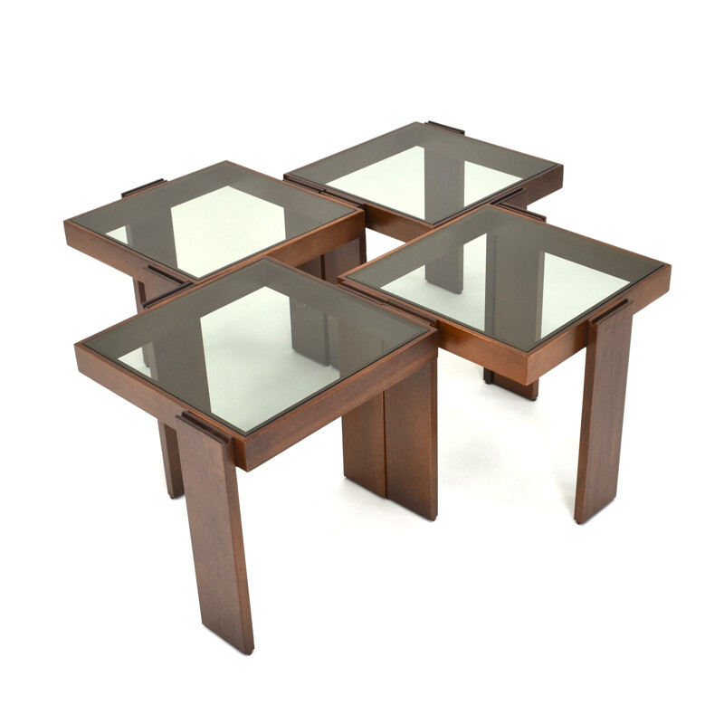 Set of 4 stackable coffee tables by Cassina