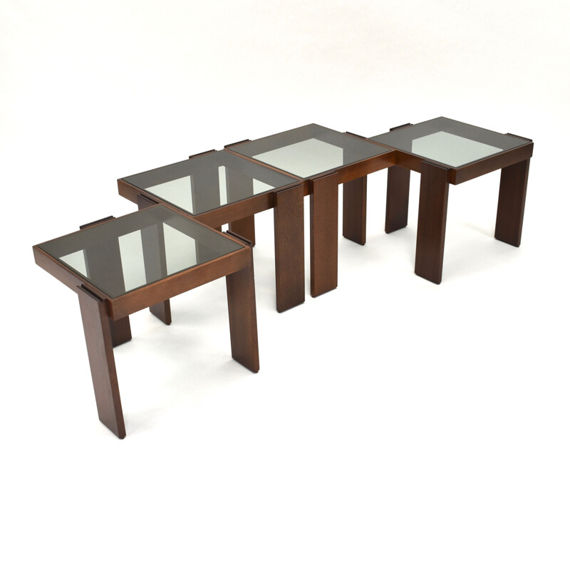 Set of 4 stackable coffee tables by Cassina