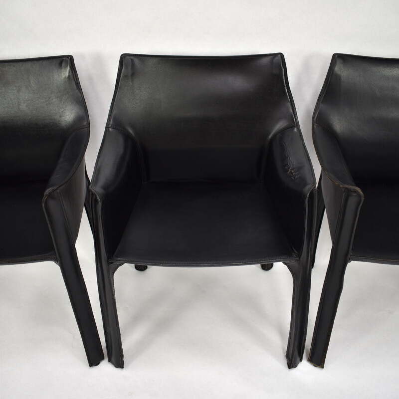 Suite de 6 fauteuils vintage CAB 413 par Mario Bellini pour Cassina