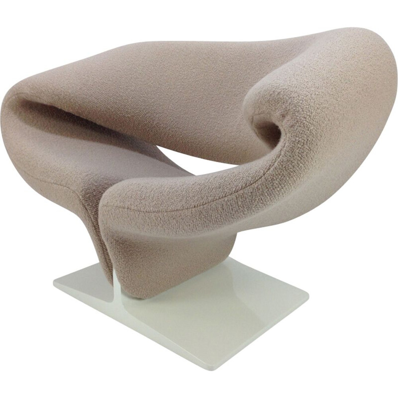 Vintage Ribbon armchair by Pierre Paulin for Artifort with Pierre Frey's wool