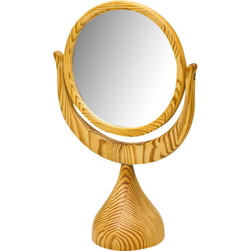 Vintage mirror in pine by Erik Höglund for BODA Trä