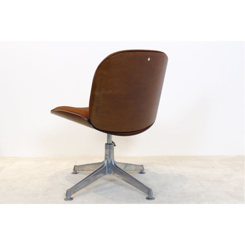 Vintage desk chair in walnut by Ico Parisi for MIM Italy