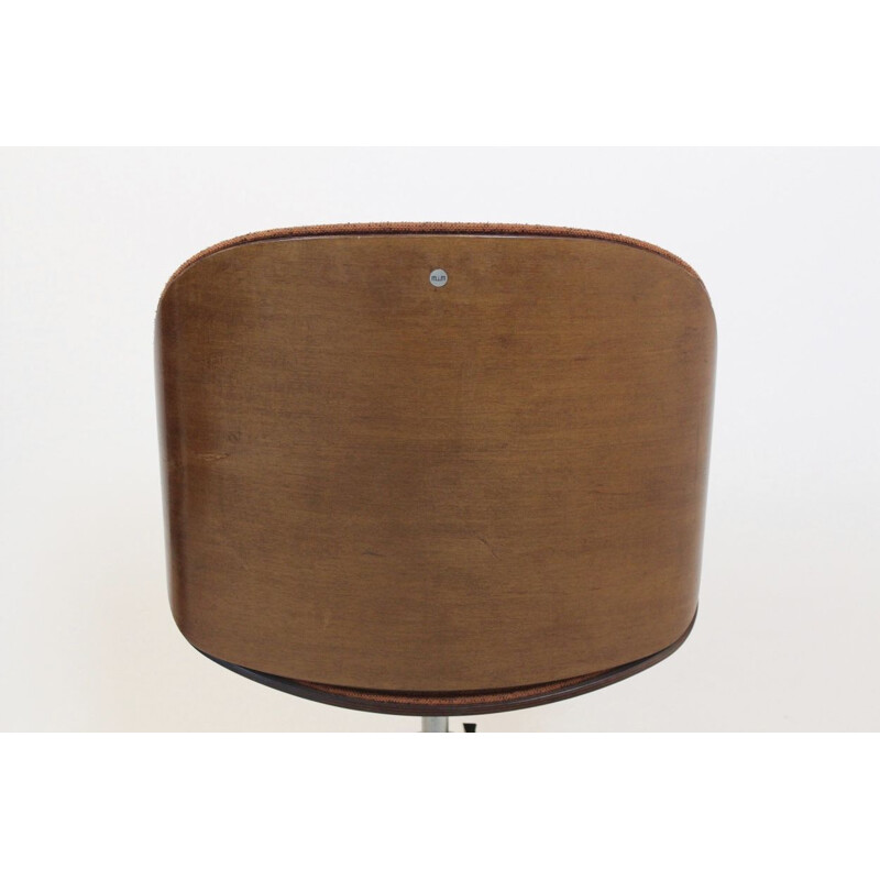 Vintage desk chair in walnut by Ico Parisi for MIM Italy