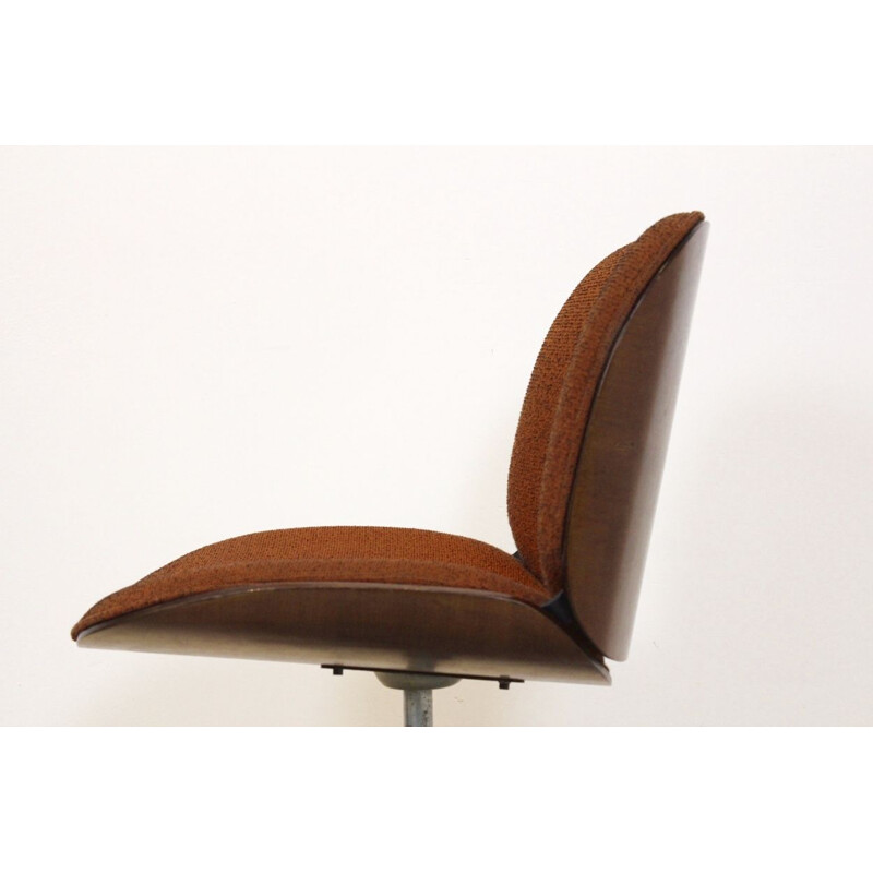 Vintage desk chair in walnut by Ico Parisi for MIM Italy