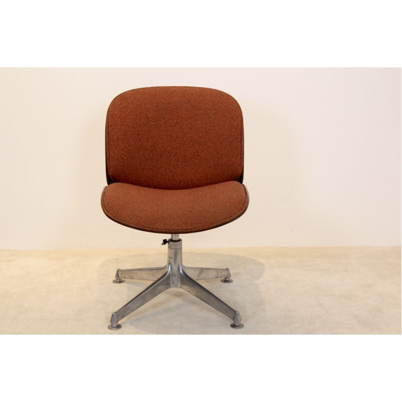 Vintage desk chair in walnut by Ico Parisi for MIM Italy