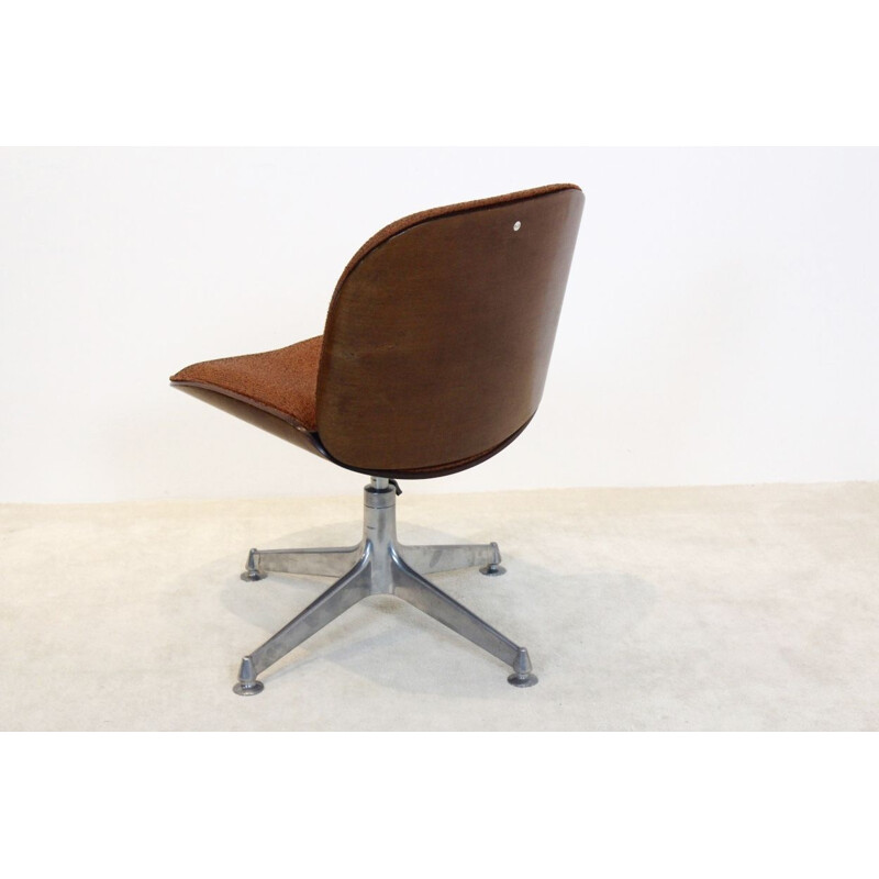 Vintage desk chair in walnut by Ico Parisi for MIM Italy