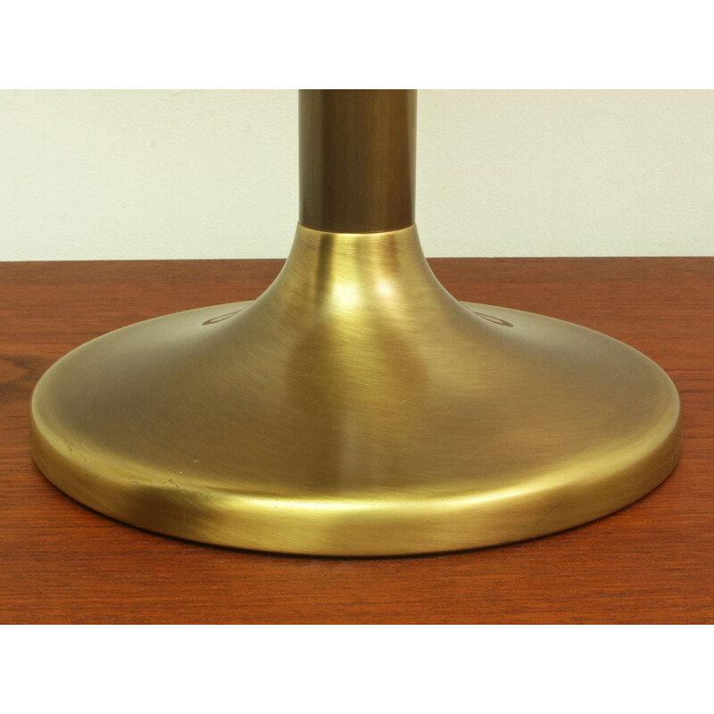 Large vintage desk lamp in brass and fabric