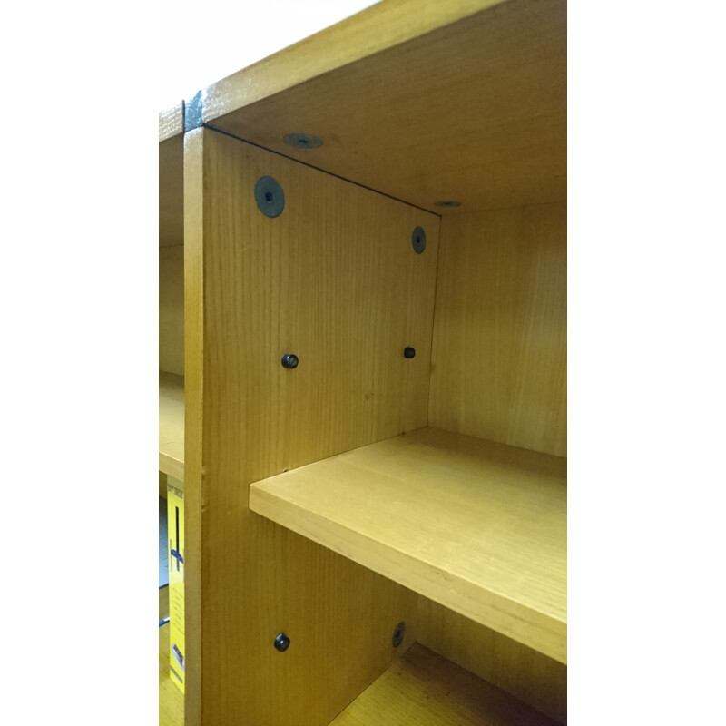 Modular bookcase in blond beechwood, ARP - 1950s