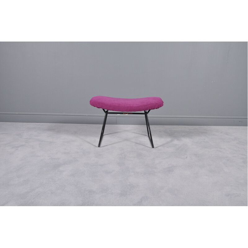 Vintage pink foot stool "Bird" by Harry Bertoia for Knoll International