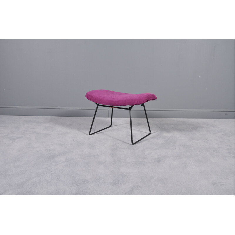 Vintage pink foot stool "Bird" by Harry Bertoia for Knoll International