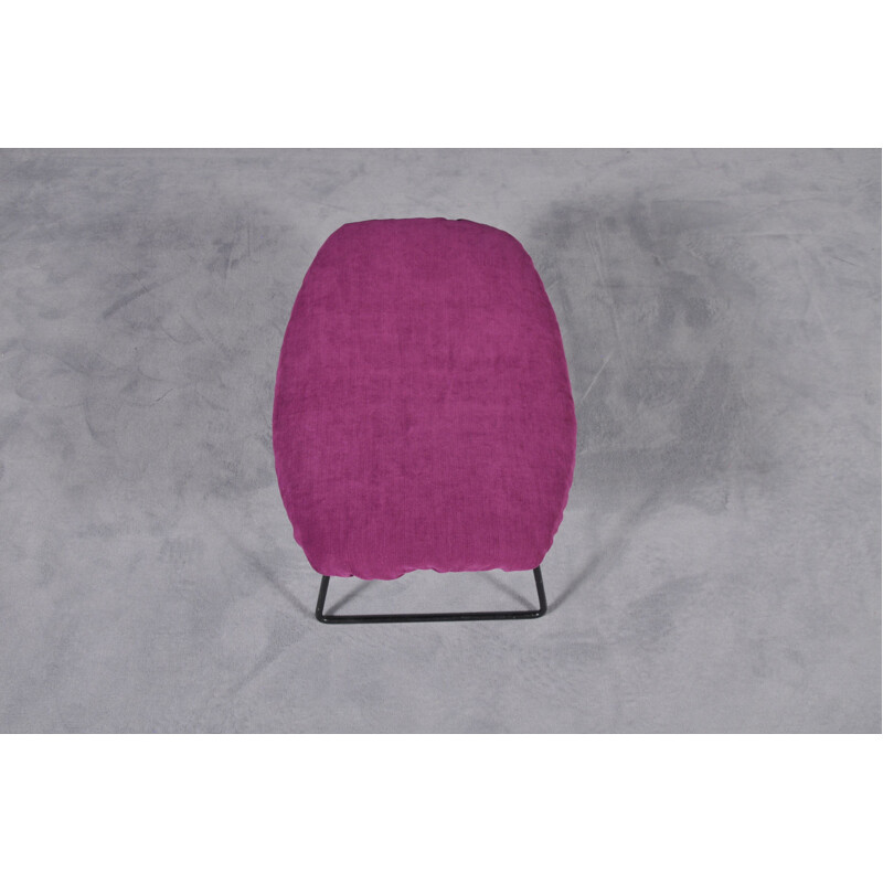 Vintage pink foot stool "Bird" by Harry Bertoia for Knoll International