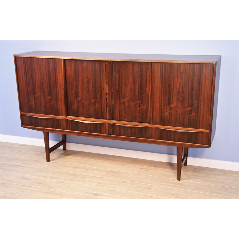 Danish higboard in rosewood by E.W. Bach for Sejling Skabe