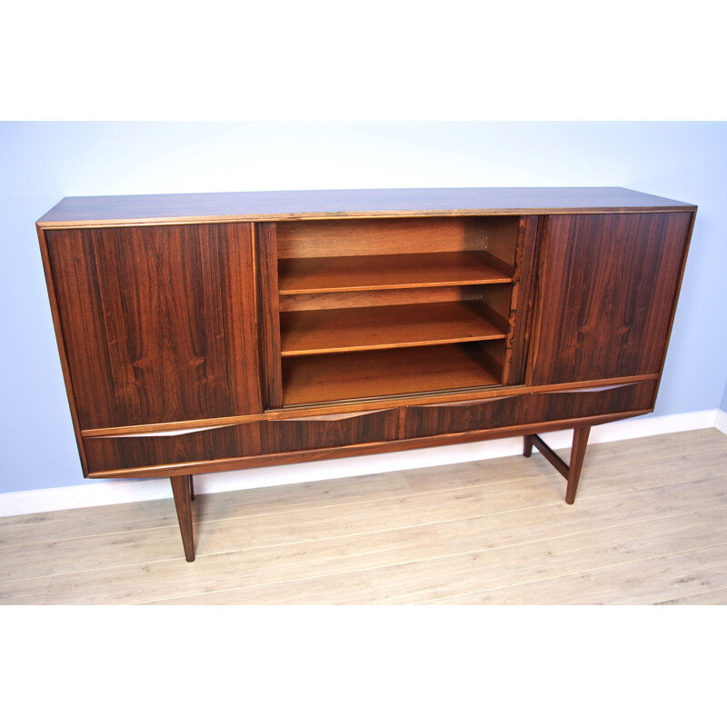 Danish higboard in rosewood by E.W. Bach for Sejling Skabe