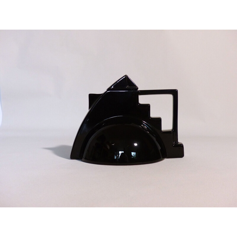 Black French vintage teapot by Pierre Casenove