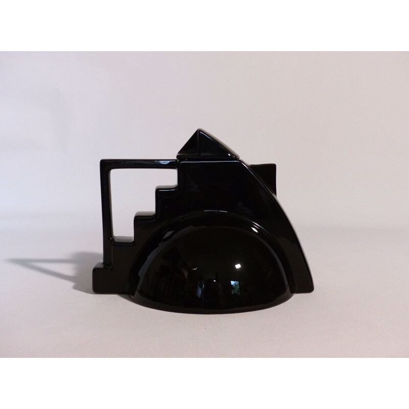 Black French vintage teapot by Pierre Casenove