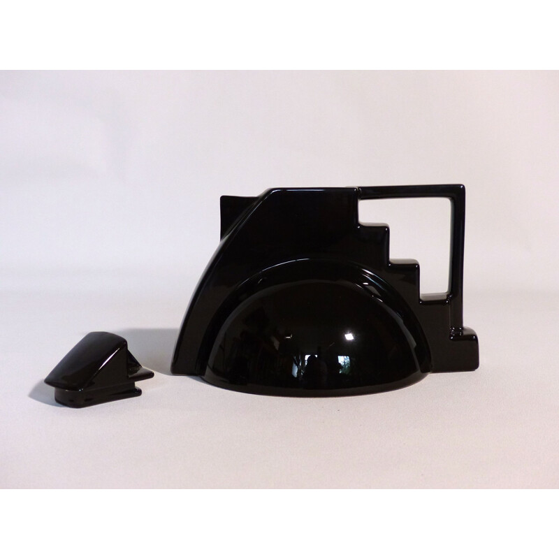 Black French vintage teapot by Pierre Casenove