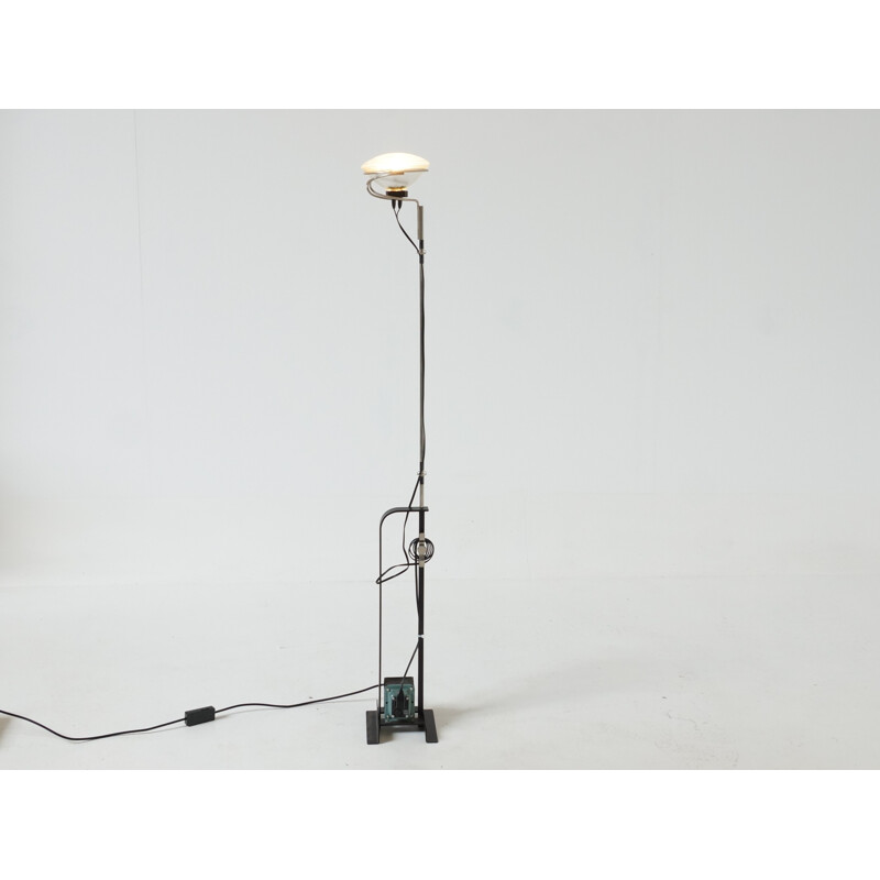 Toio floor lamp in chromium and lacquered metal, Achille CASTIGLIONI & Pier GIACOMO - 1980s