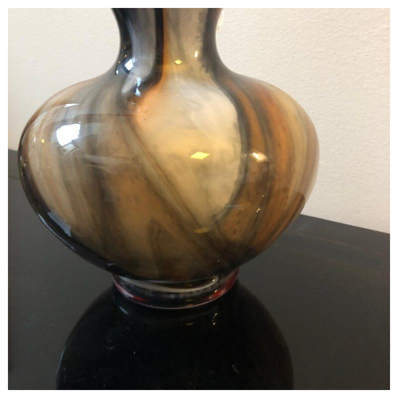 Vase vintage en verre de Murano par Carlo Moretti