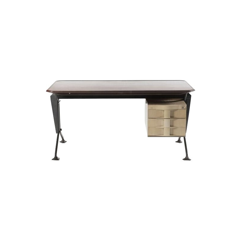 Bureau ARCO en bois et métal, Olivetti ARREDAMENTI - 1960