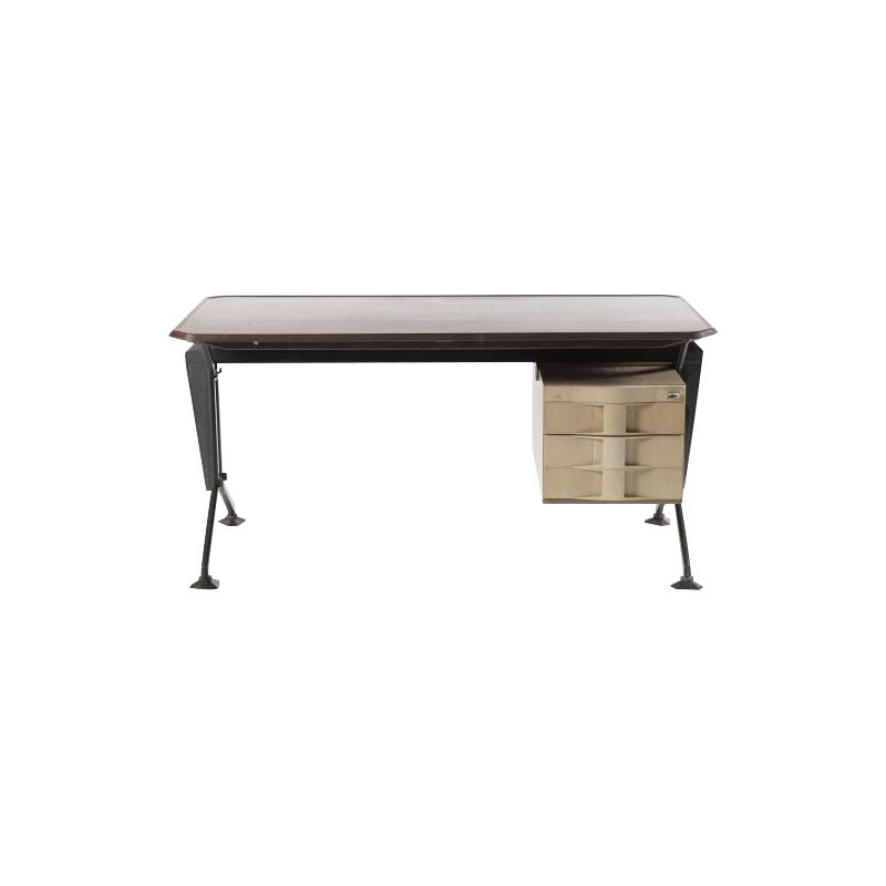 Desk ARCO in metal and wood, Olivetti ARREDAMENTI - 1960s
