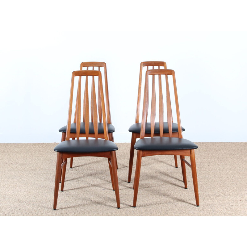 Set of 4 Scandinavian teak chairs model Eva