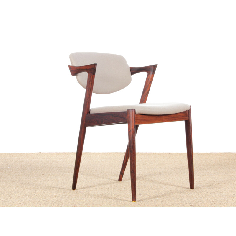 Suite van 8 eiken stoelen, model 42, Kai Kristiansen