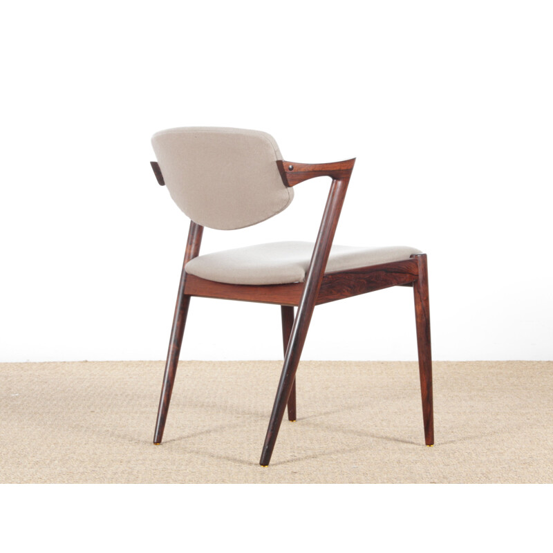 Set of 8 chairs in oak, model 42, Kai Kristiansen