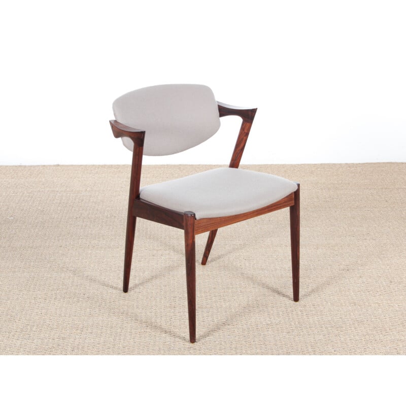 Suite van 8 eiken stoelen, model 42, Kai Kristiansen