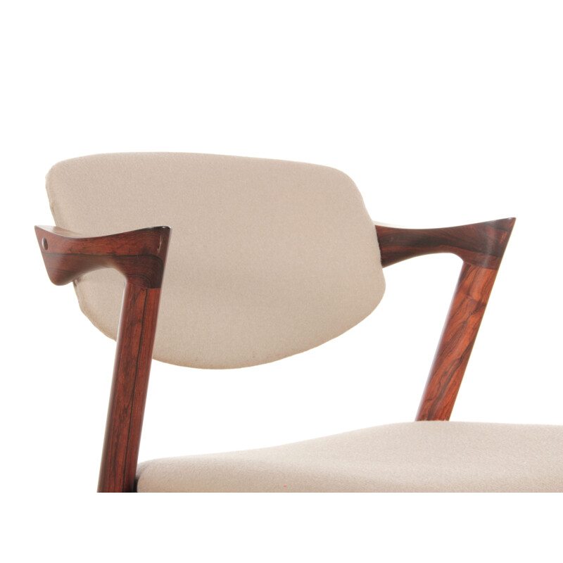 Suite van 8 eiken stoelen, model 42, Kai Kristiansen