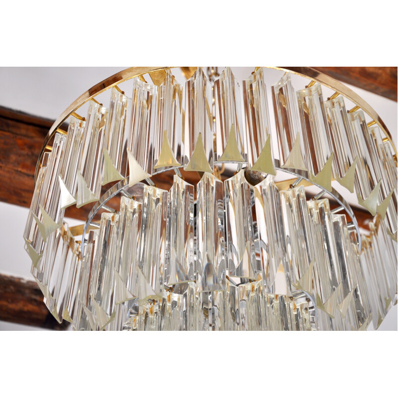 Vintage murano glass chandelier by Paolo Venini