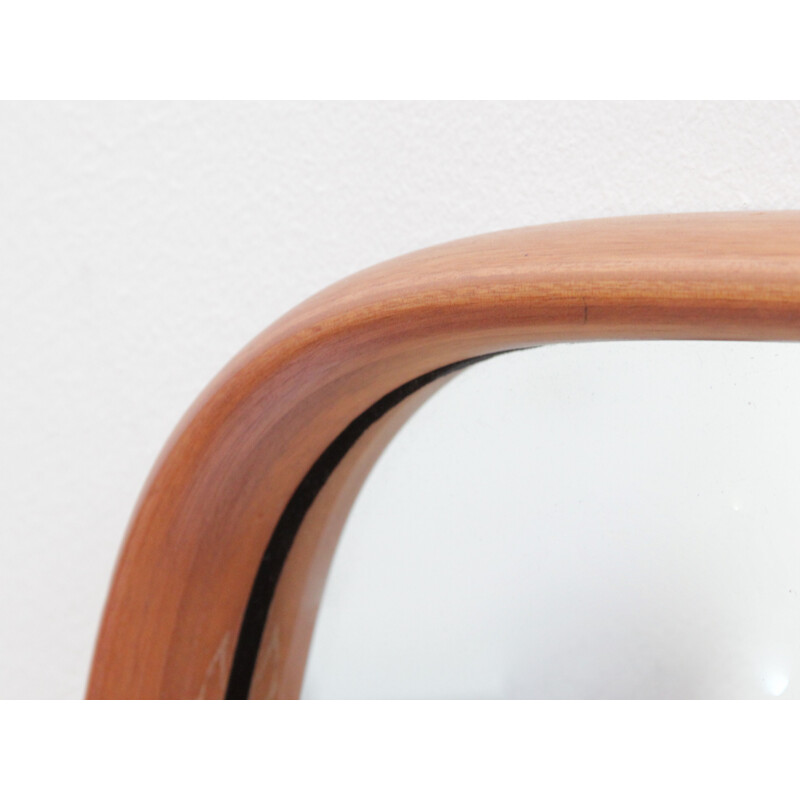 Scandinavian teak wall mirror