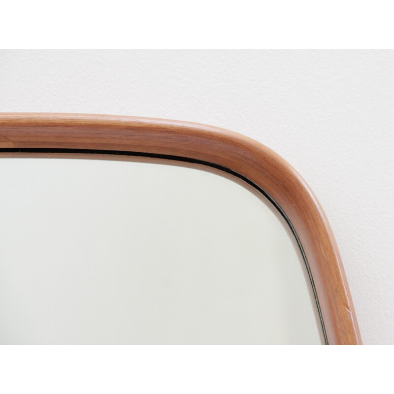 Scandinavian teak wall mirror