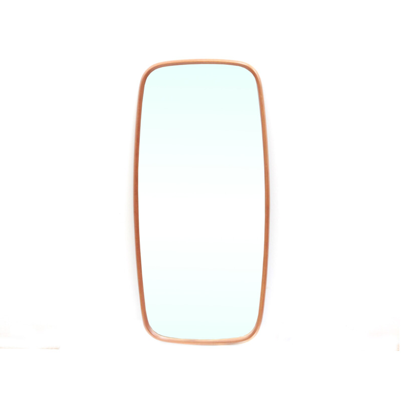 Scandinavian teak wall mirror