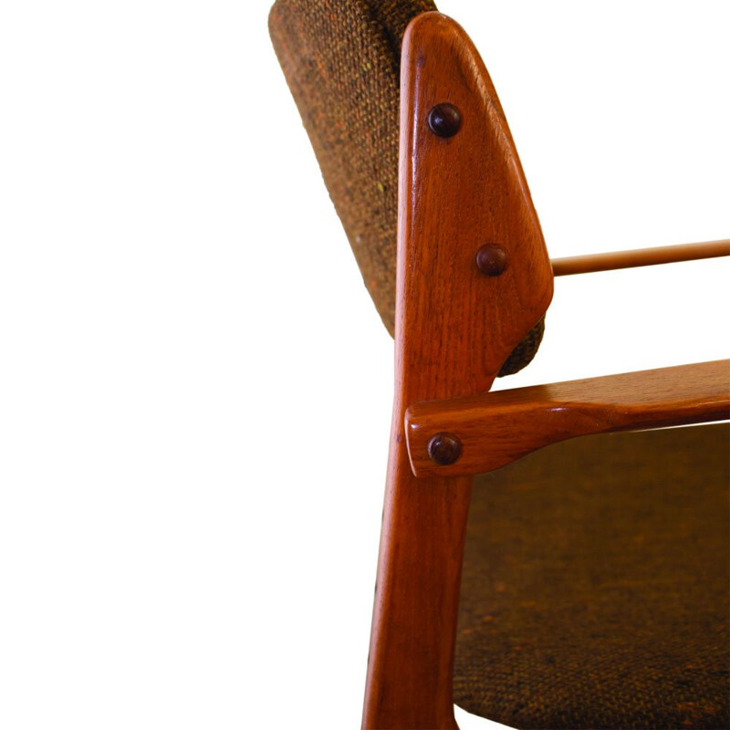 Vintage model 49 Danish chair by Eric Buck for Oddense Maskinsnedkeri  O.D. Møbler