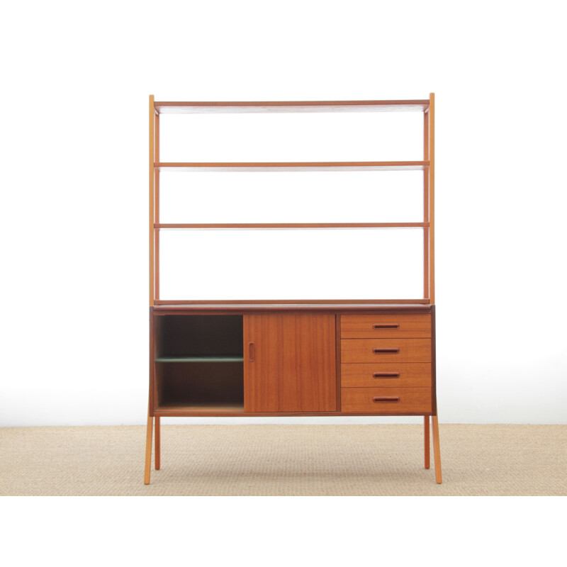 Vintage Scandinavian bookcase in teak