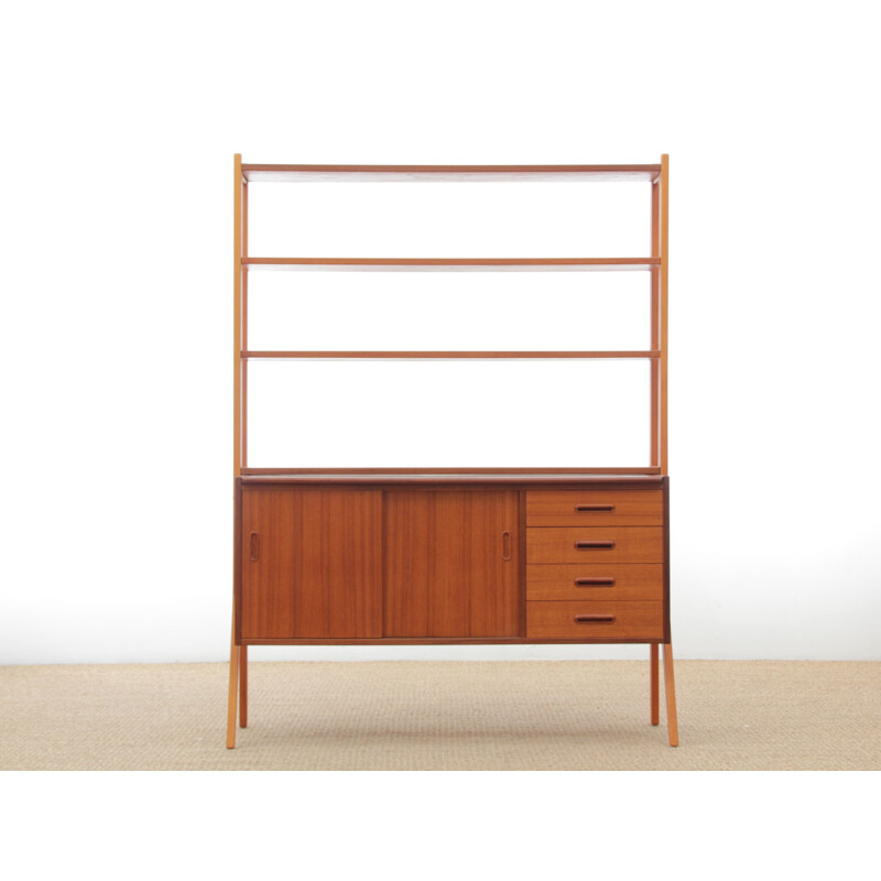 Vintage Scandinavian bookcase in teak