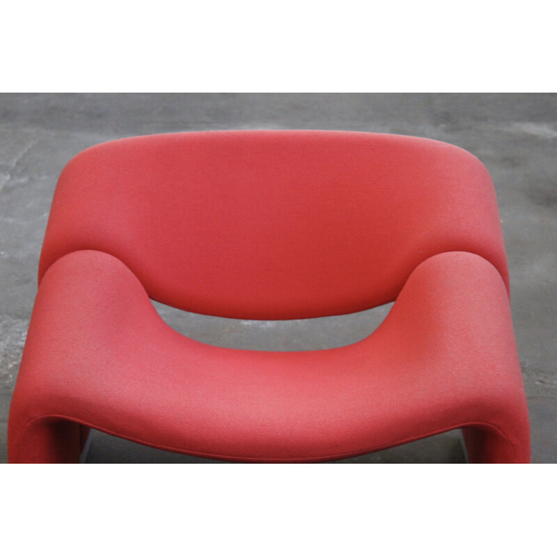 Fauteuil vintage rouge "Groovy" par Pierre Paulin pour Artifort