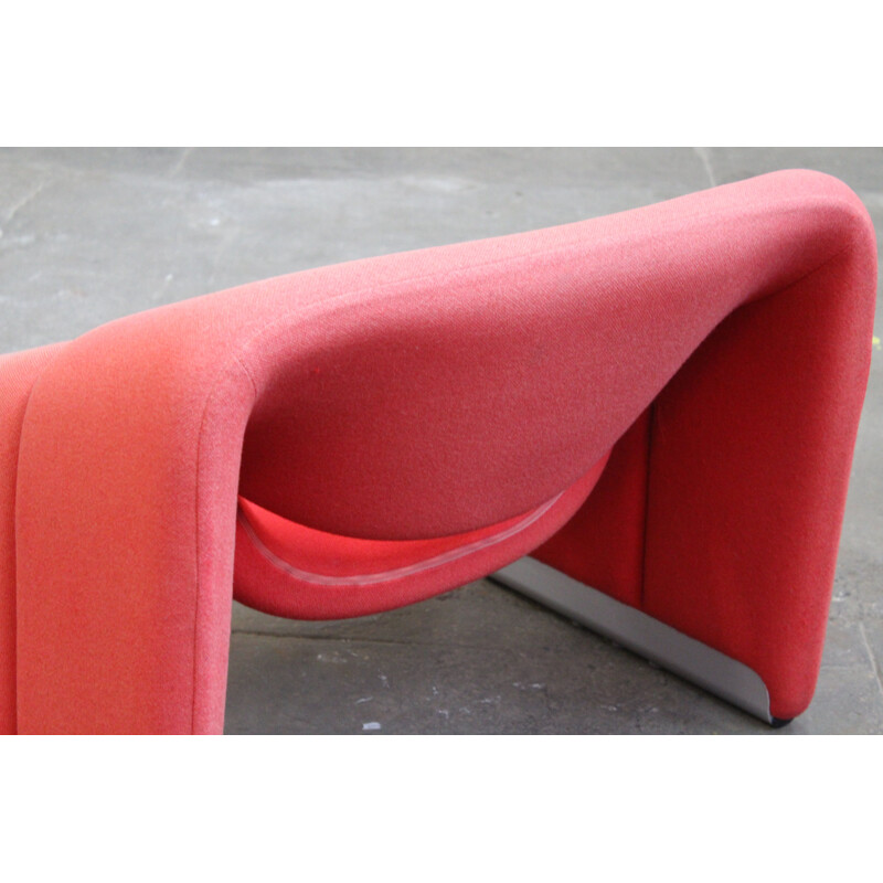 Vintage red armchair "Groovy" by Pierre Paulin for Artifort