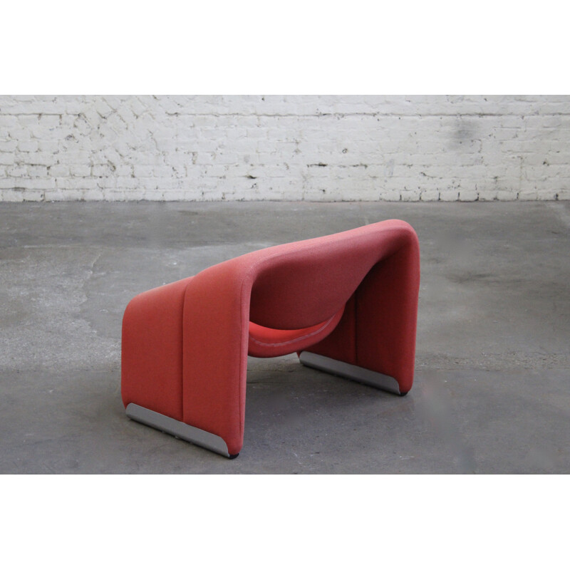 Vintage red armchair "Groovy" by Pierre Paulin for Artifort