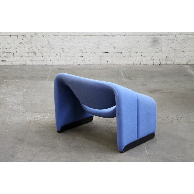 Vintage blue armchair "Groovy" by Pierre Paulin for Artifort