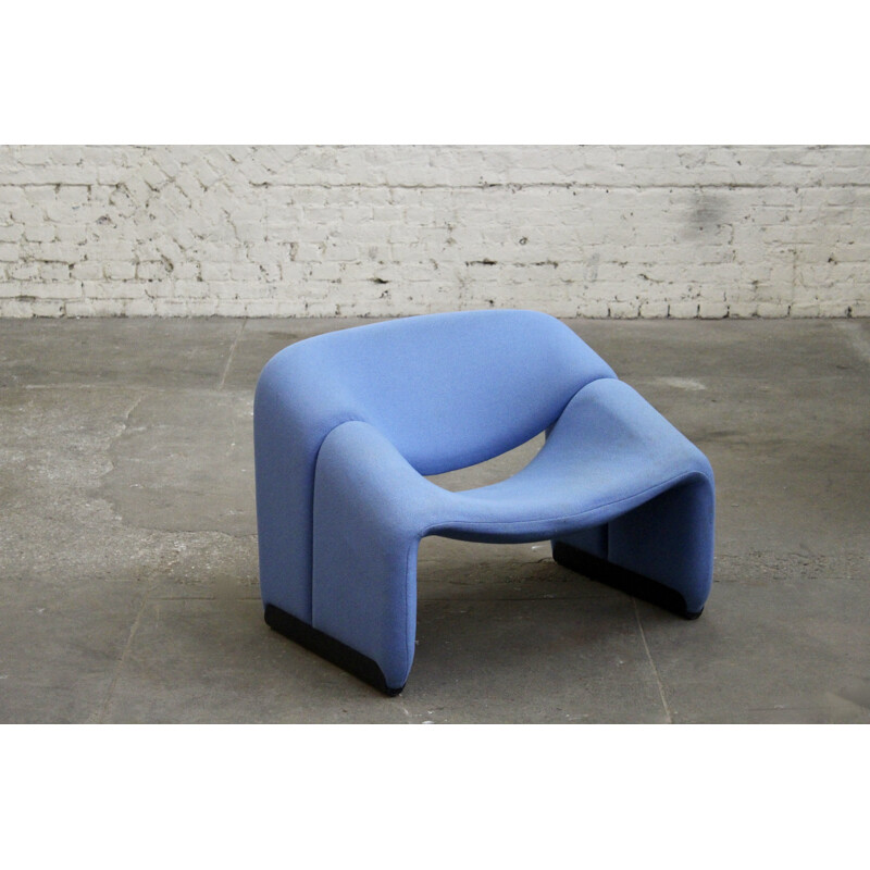Vintage blue armchair "Groovy" by Pierre Paulin for Artifort