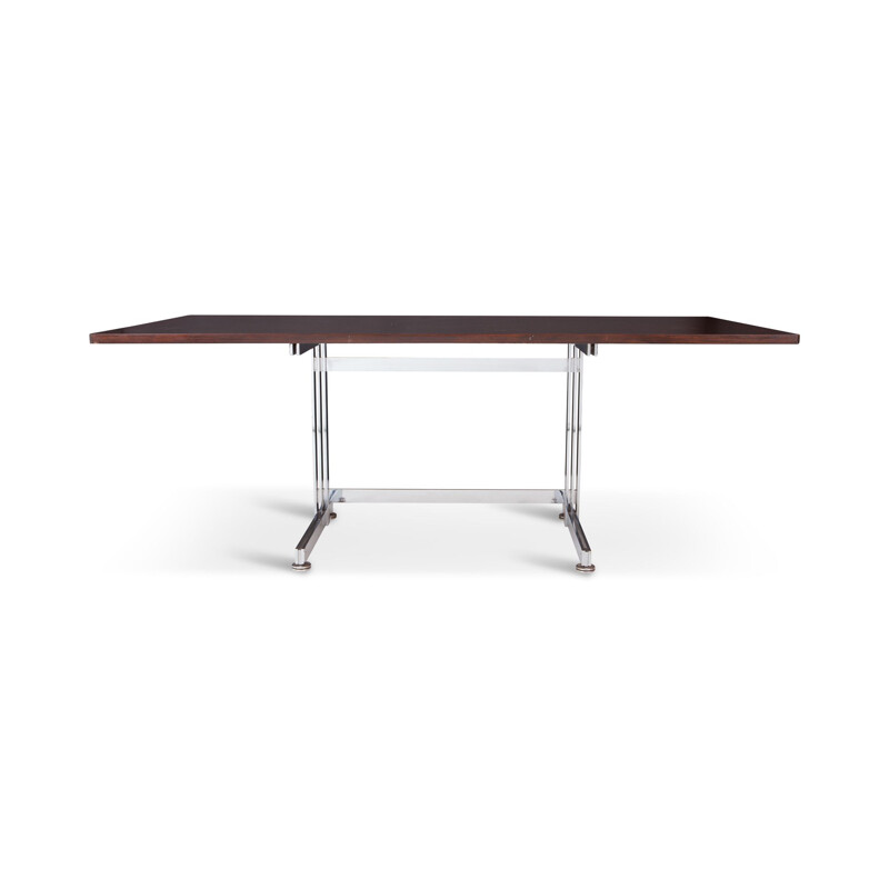 Vintage desk in chrome and plated steel by Jules Wabbes for Mobilier Universel