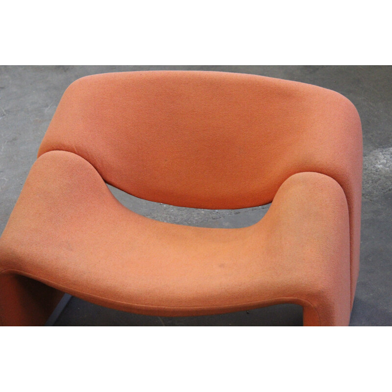 Vintage orange armchair "Groovy" by Pierre Paulin for Artifort