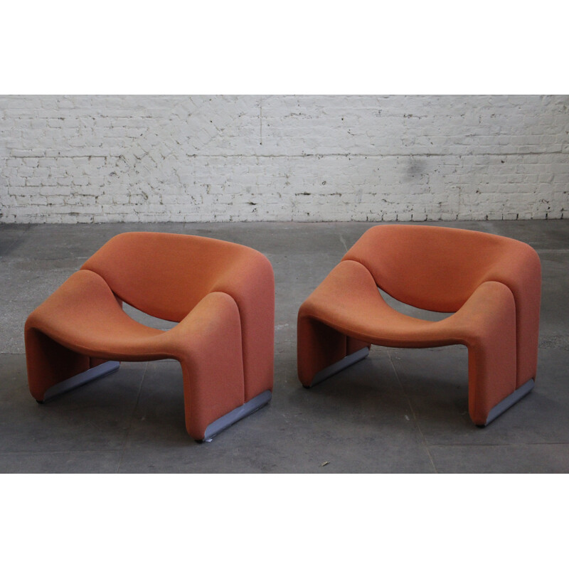 Vintage orange armchair "Groovy" by Pierre Paulin for Artifort